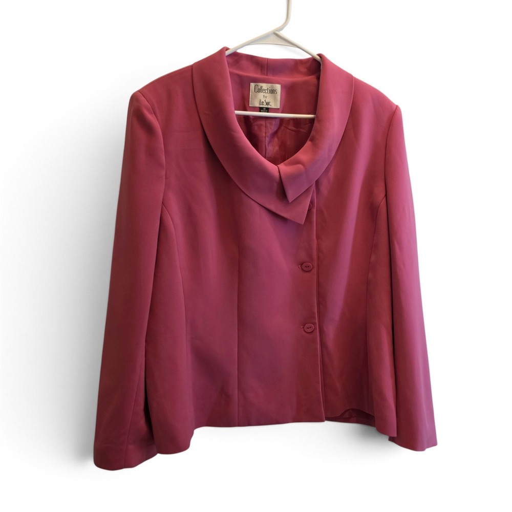 Collections for Le Suit Cocktail Pink Shawl Collar Jacket Women's Sz 18 NWT